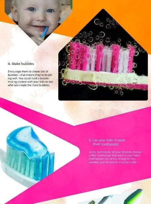 8 Tips to Successfully Brush Kids’ Teeth [infographic]