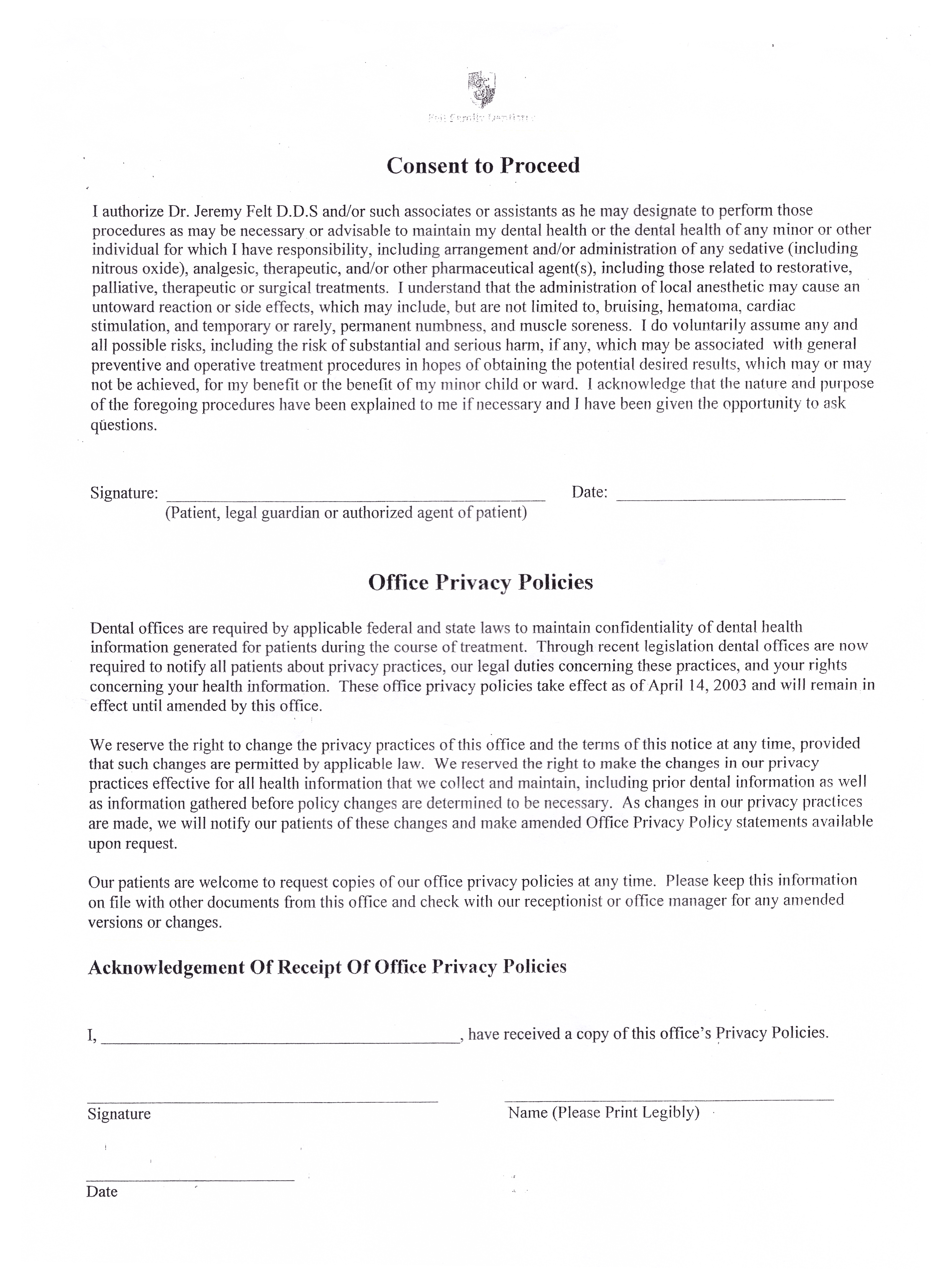 unique dental consent form image best resume examples by industry extraction consent form